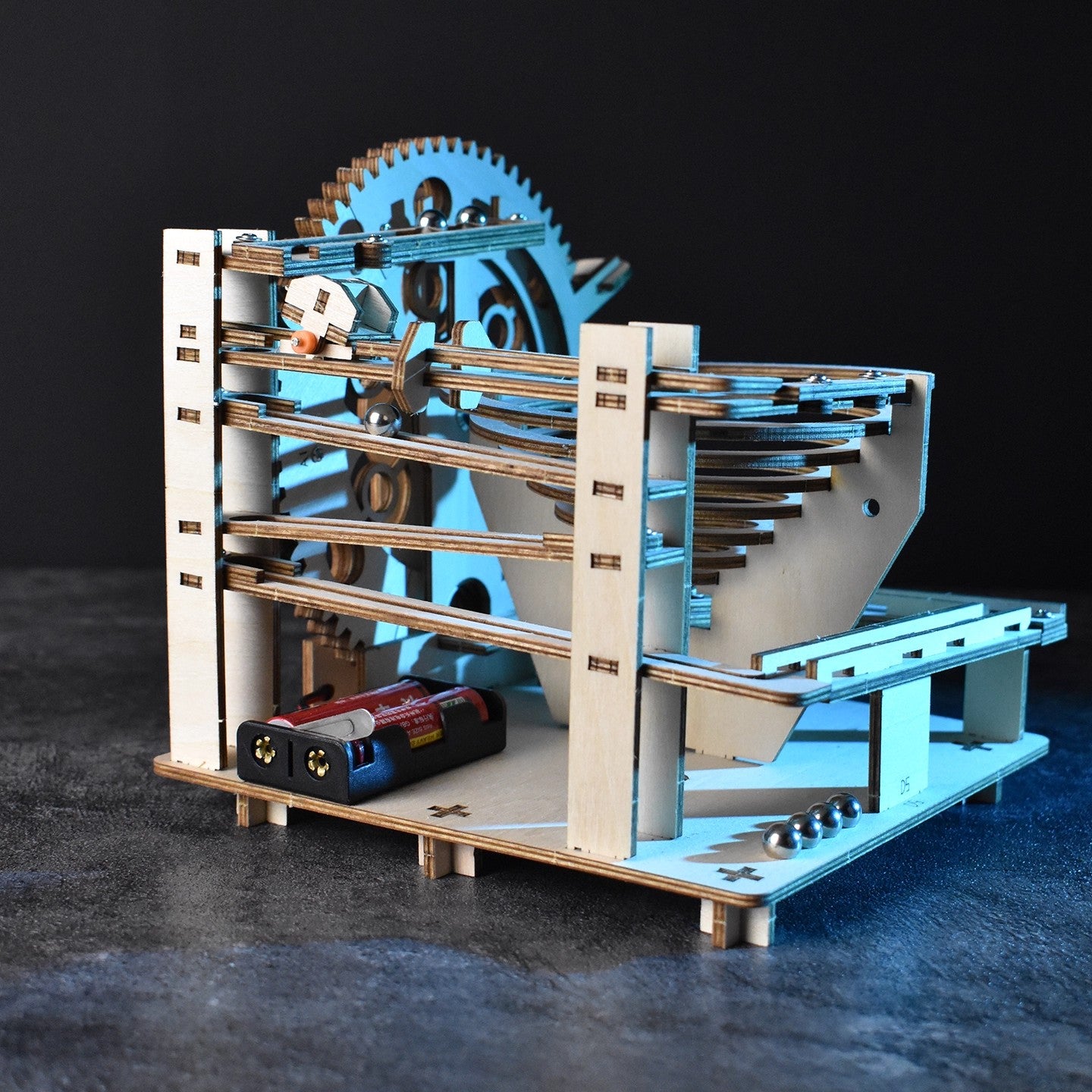 3D Wooden Puzzles Series Electric Ball Track Plant