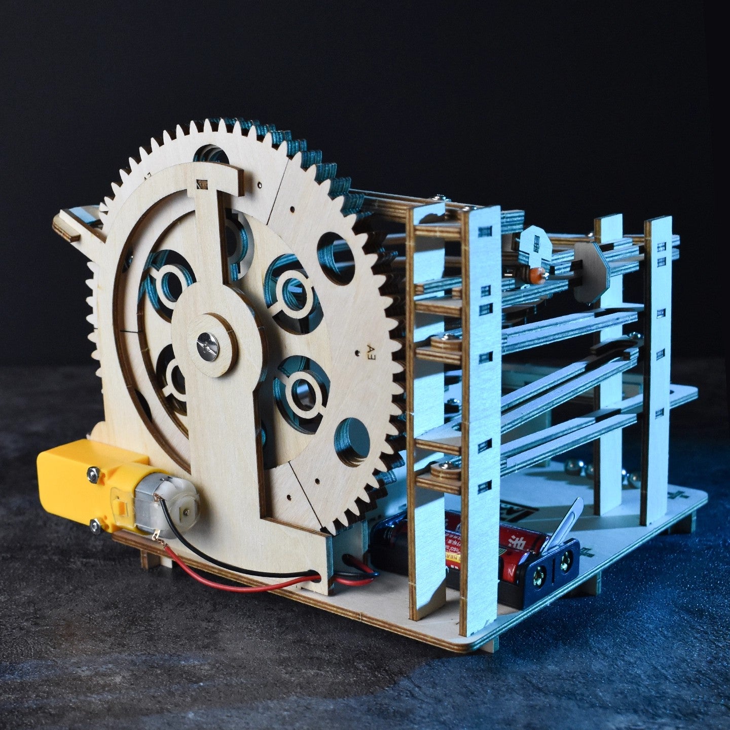 3D Wooden Puzzles Series Electric Ball Track Plant