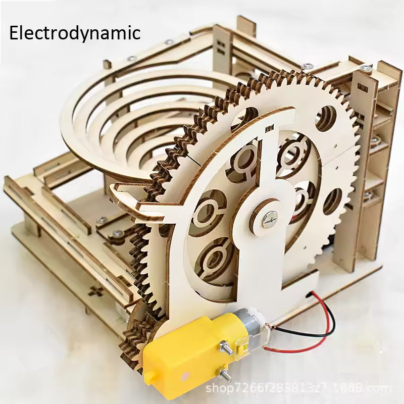 3D Wooden Puzzles Series Electric Ball Track Plant