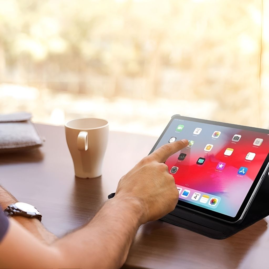 Leather Folio Case with Kickstand for iPad