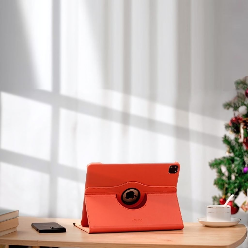 Leather Folio Case with Kickstand for iPad