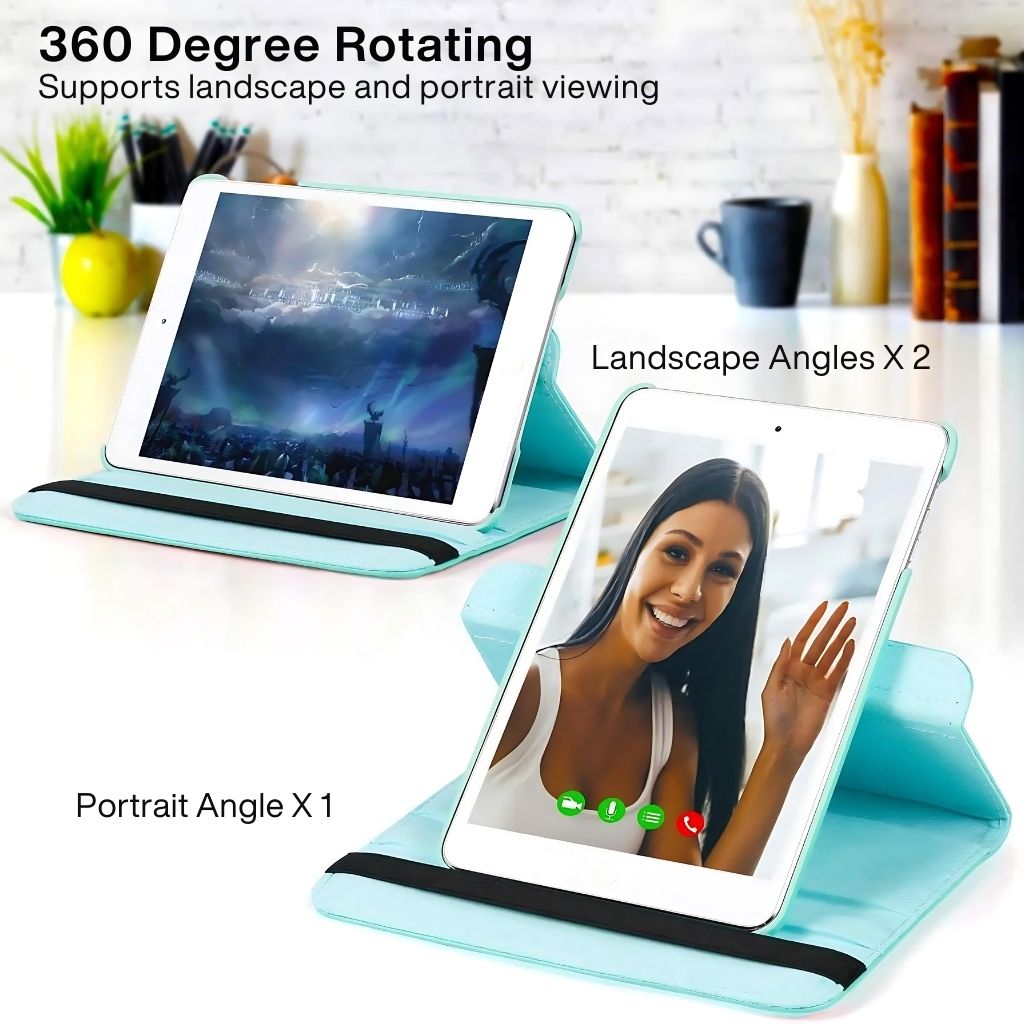 Leather Folio Case with Kickstand for iPad