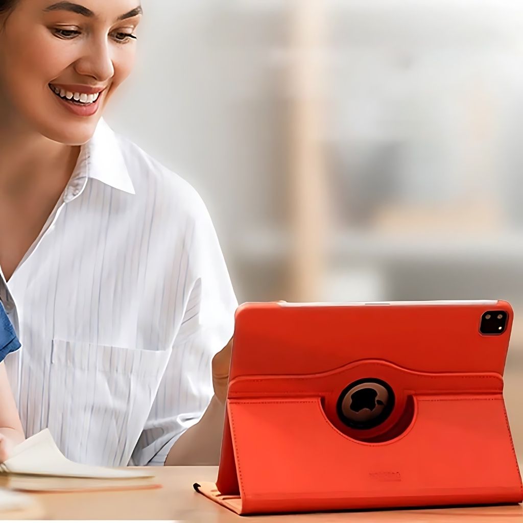 Leather Folio Case with Kickstand for iPad