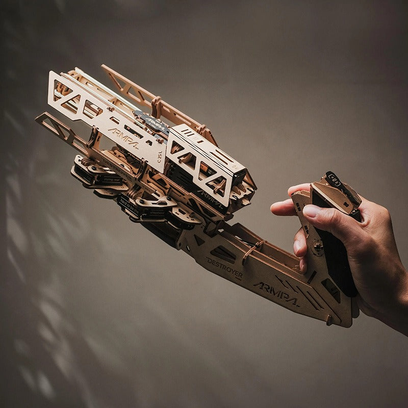 3D Wooden Puzzles Series Gatling-Style Rapid-Fire Gun