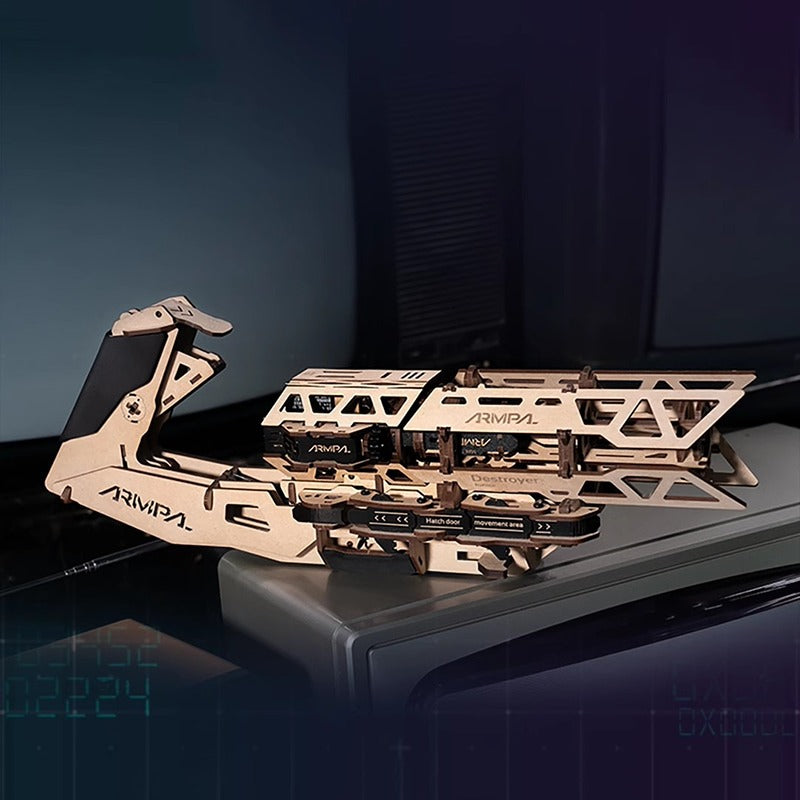 3D Wooden Puzzles Series Gatling-Style Rapid-Fire Gun