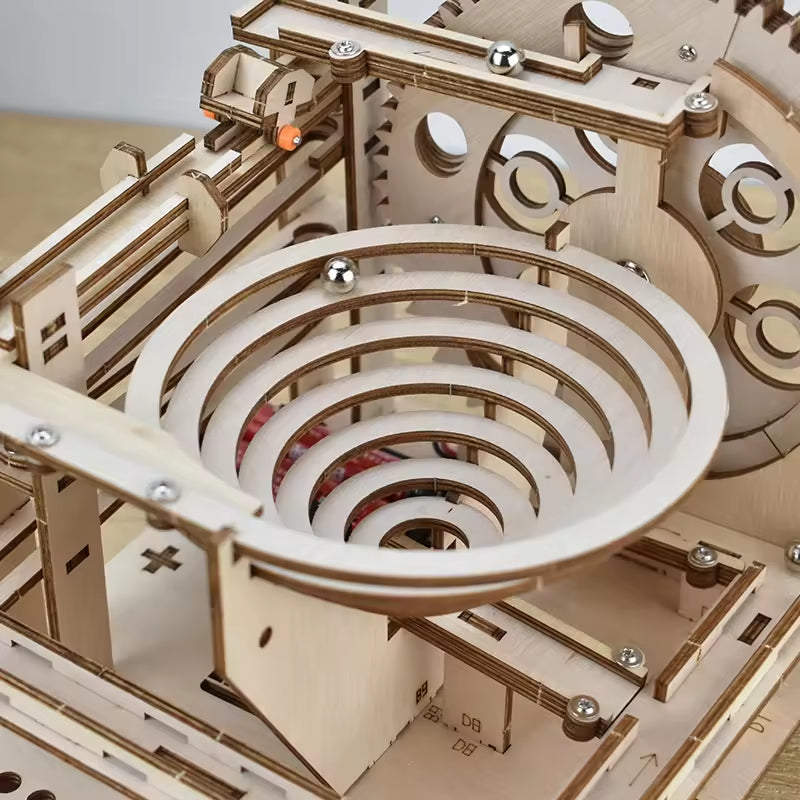 3D Wooden Puzzles Series Electric Ball Track Plant