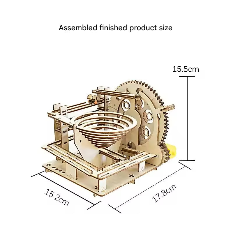 3D Wooden Puzzles Series Electric Ball Track Plant