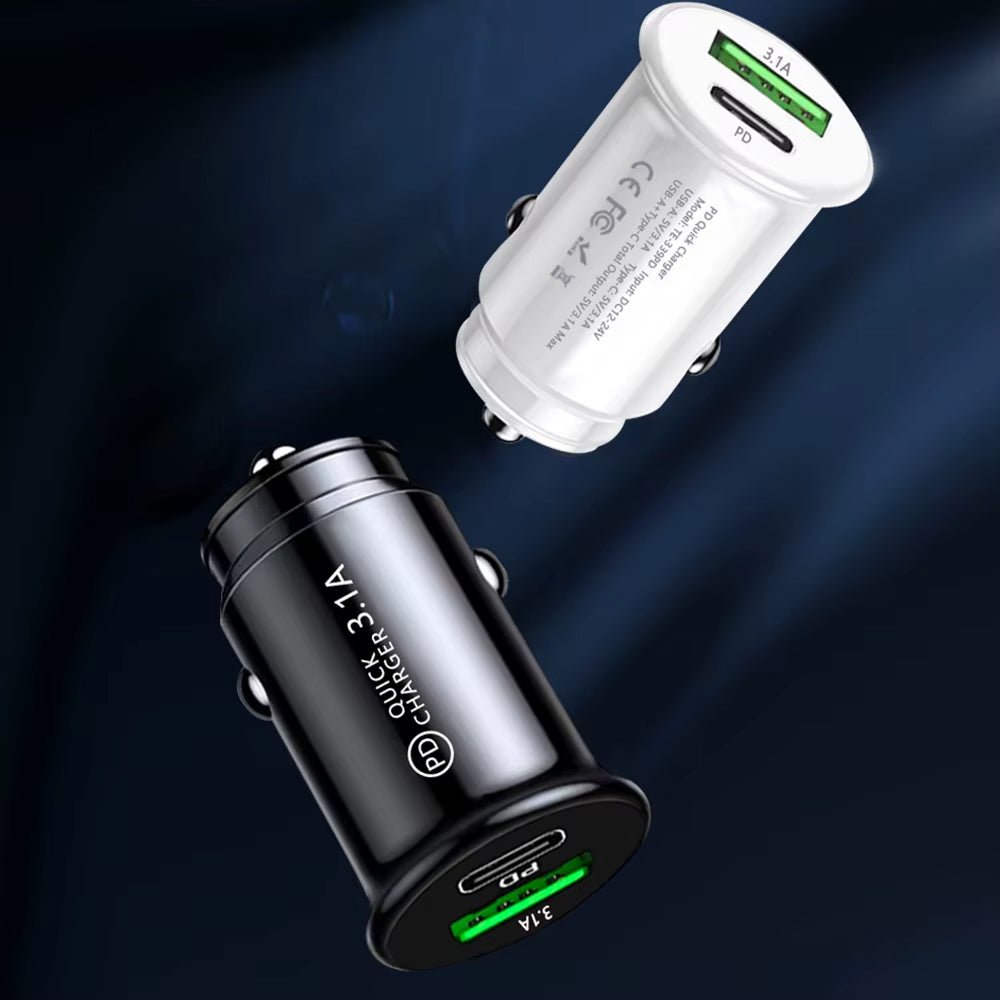 Portable USB Mini Metal Car Charger