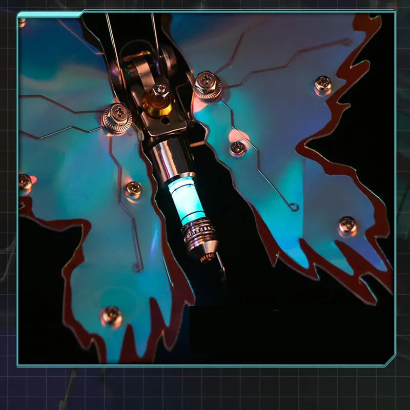 3D Metal Puzzles Series Blue-Flame Butterfly