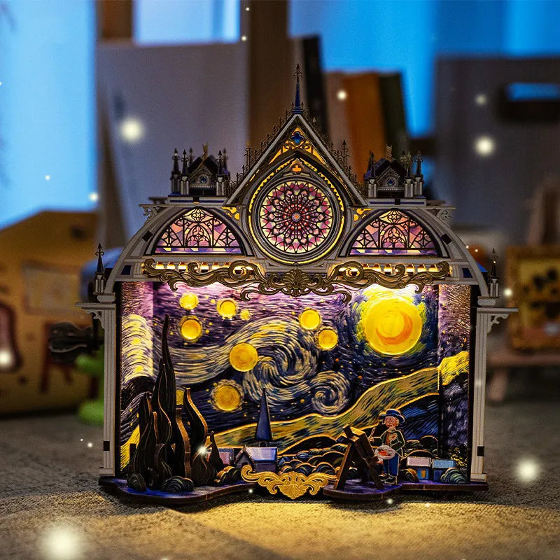 3D Wooden Puzzles Series Vincent's Starry Night