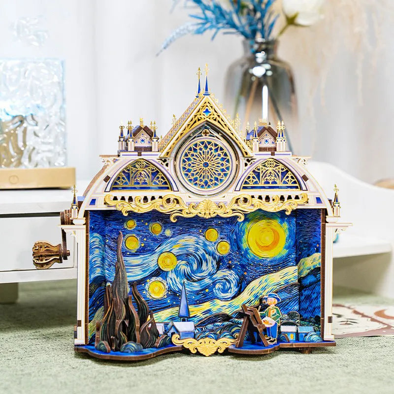 3D Wooden Puzzles Series Vincent's Starry Night