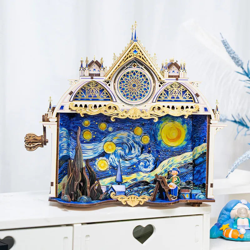 3D Wooden Puzzles Series Vincent's Starry Night