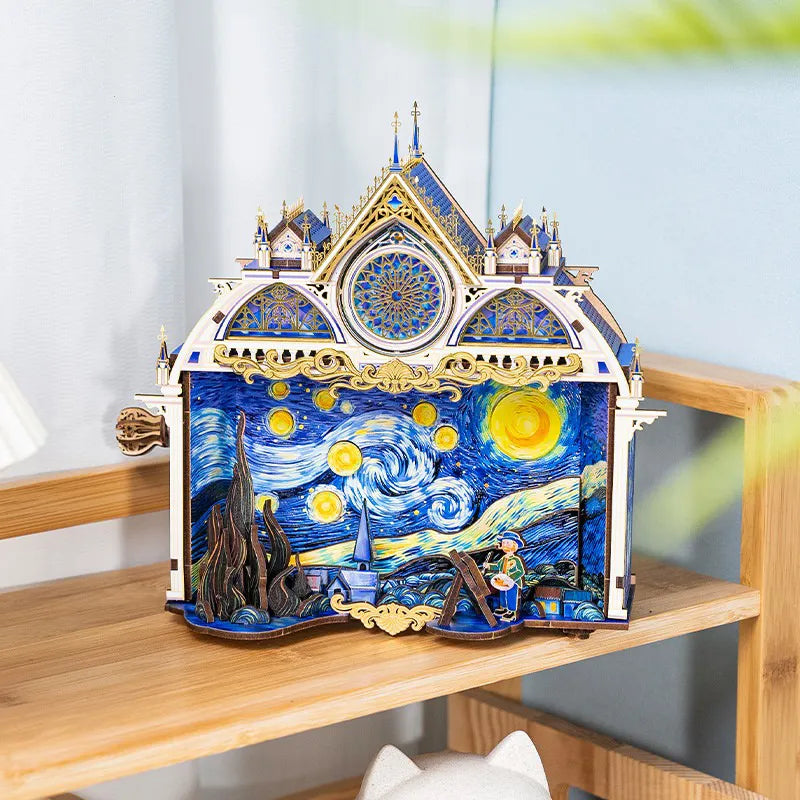 3D Wooden Puzzles Series Vincent's Starry Night