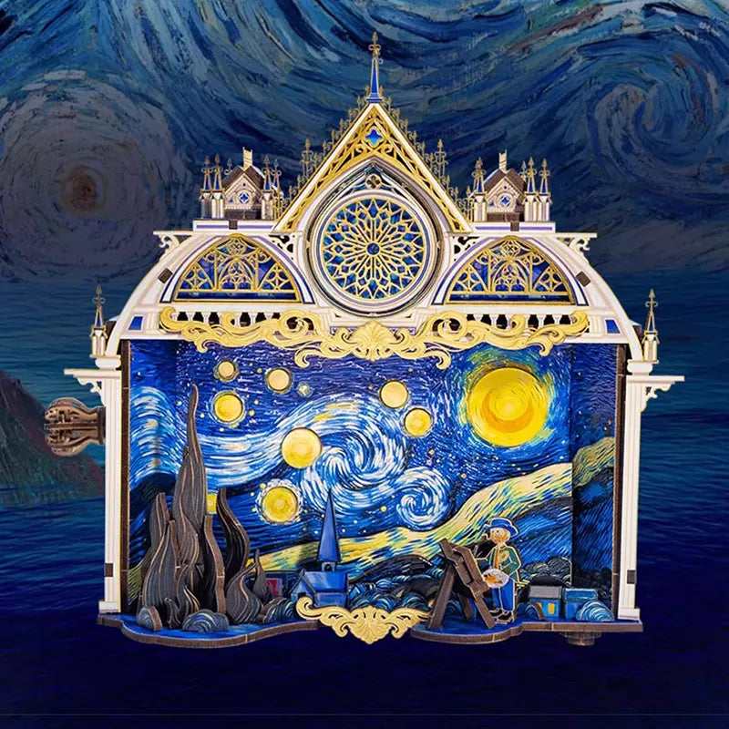 3D Wooden Puzzles Series Vincent's Starry Night