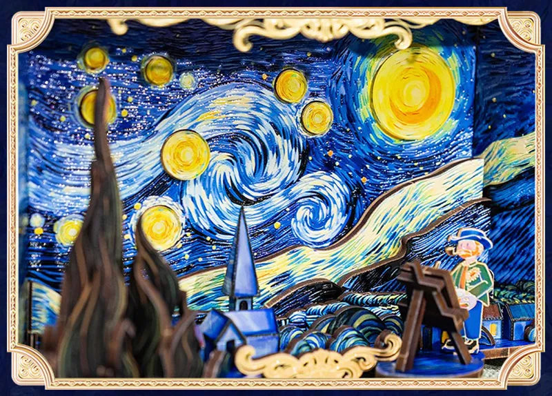 3D Wooden Puzzles Series Vincent's Starry Night