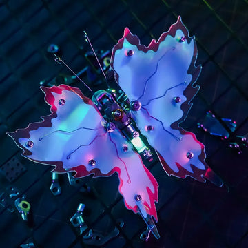 3D Metal Puzzles Series Blue-Flame Butterfly