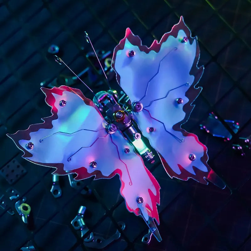 3D Metal Puzzles Series Blue-Flame Butterfly