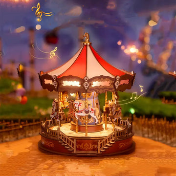 3D Wooden Puzzles Series Whirlwind Carousel