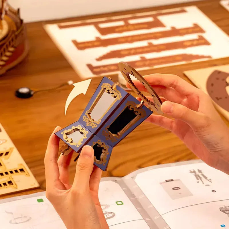 3D Wooden Puzzles Series Whirlwind Carousel