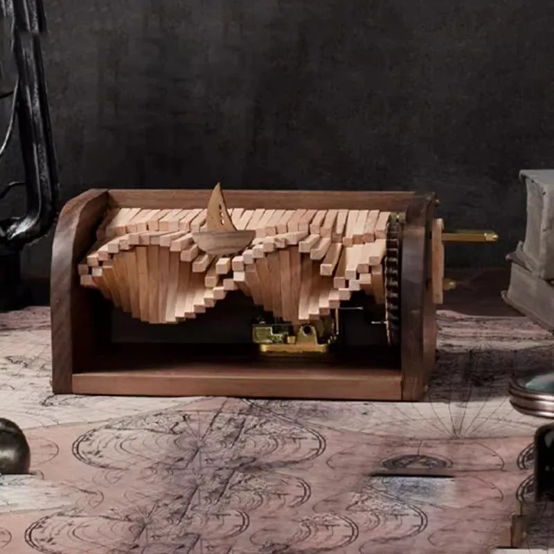 3D Wooden Puzzles Series Song of the Waves Music Box