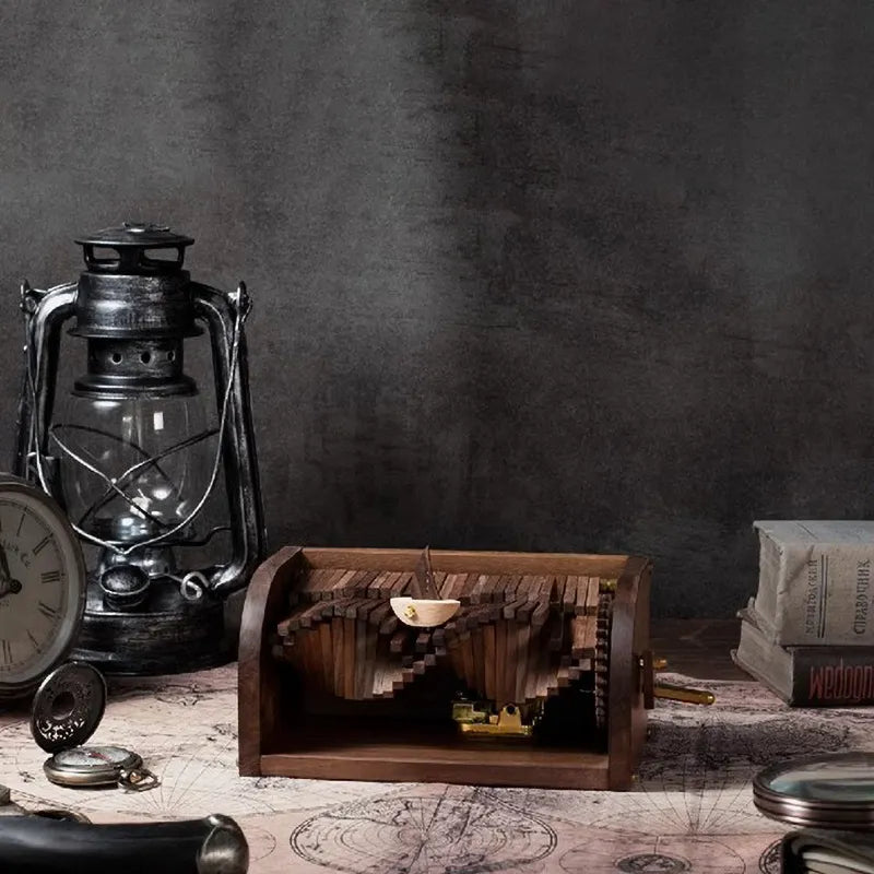 3D Wooden Puzzles Series Song of the Waves Music Box