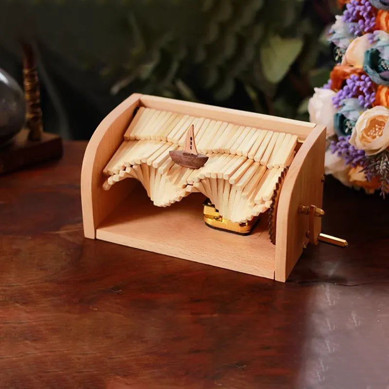 3D Wooden Puzzles Series Song of the Waves Music Box