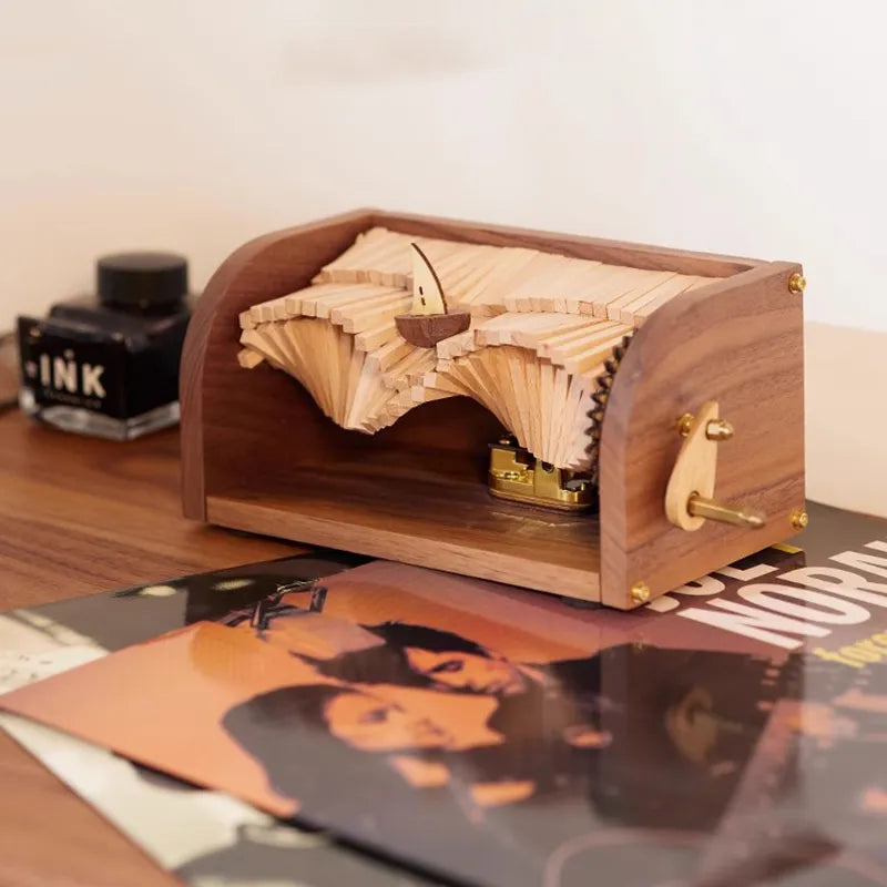 3D Wooden Puzzles Series Song of the Waves Music Box