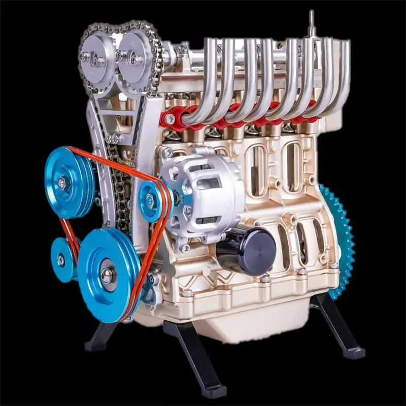 1/10 Full-Metal Inline Four-Cylinder Engine Assembly Model Kit