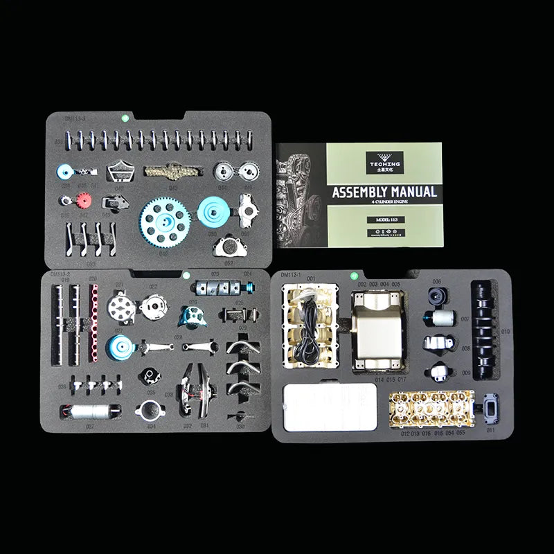 1/10 Full-Metal Inline Four-Cylinder Engine Assembly Model Kit