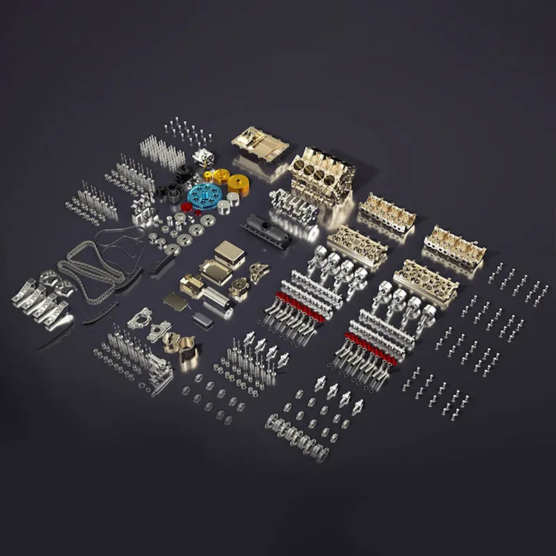 1:3 Full Metal V8 Engine Model Kit