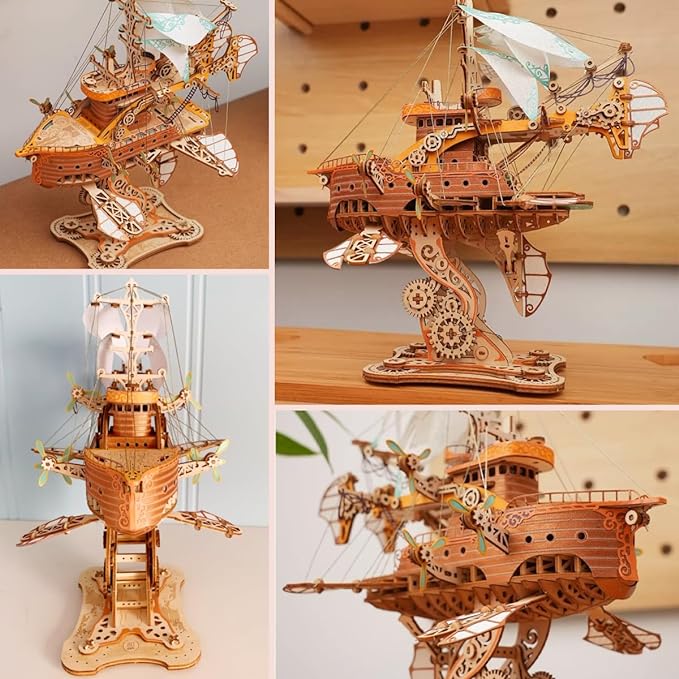 3D Wooden Puzzles Series Masterpiece Fantasy Airships