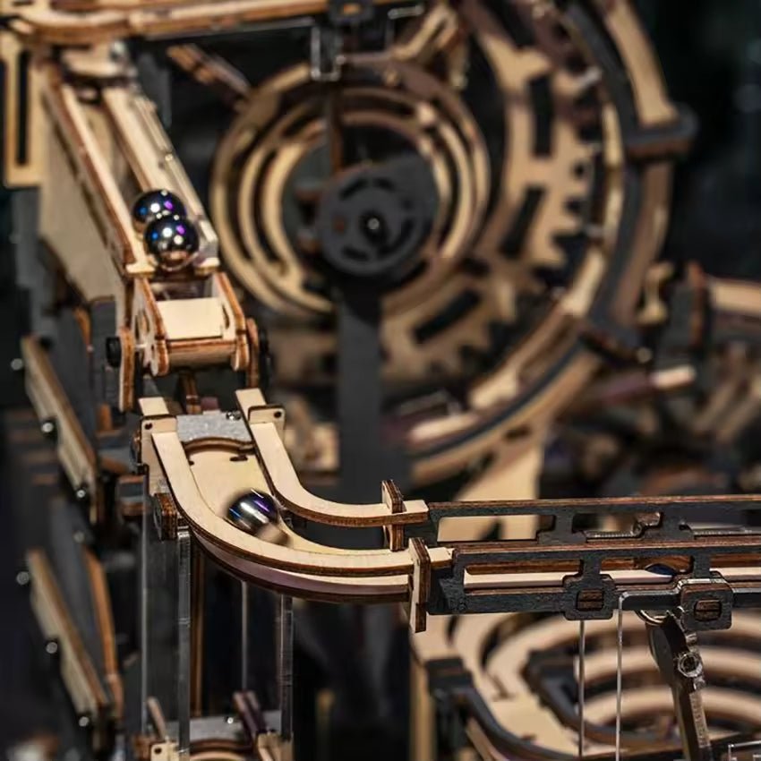 3D Wooden Puzzles Series Night City Marble Run