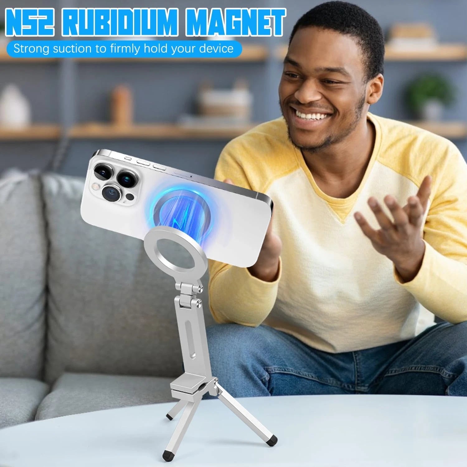 Compact Magnetic Phone Tripod Stand for phone