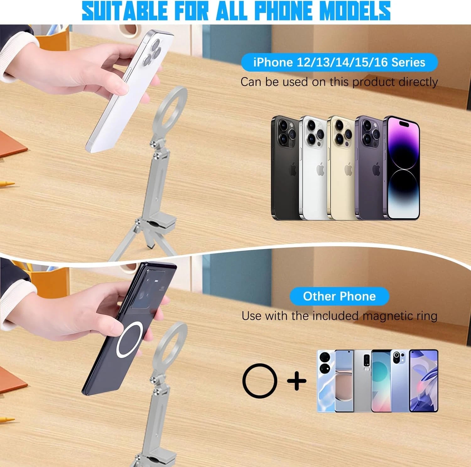 Compact Magnetic Phone Tripod Stand for phone