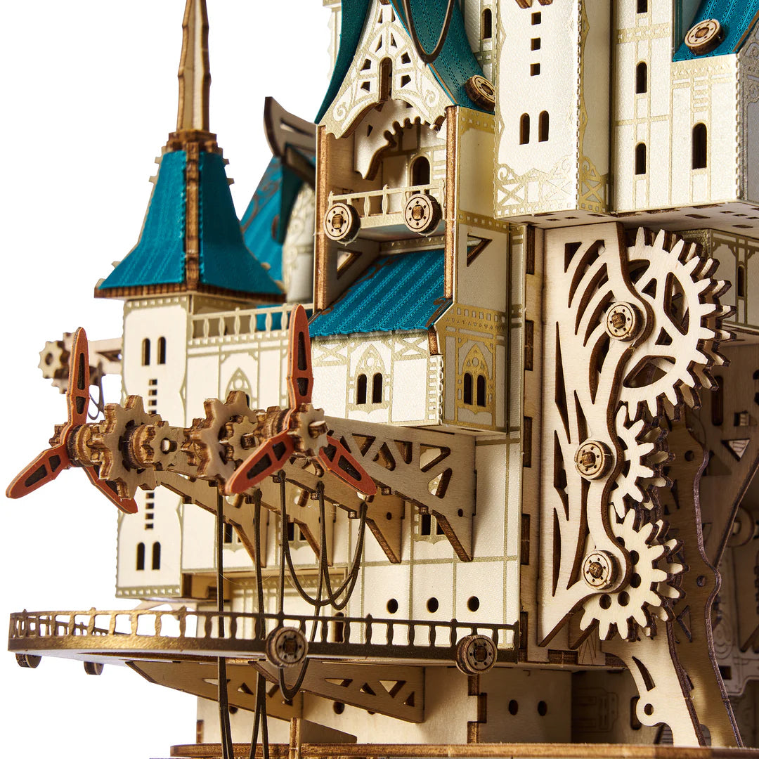 3D Wooden Puzzles Series Magical Floating Castle Design