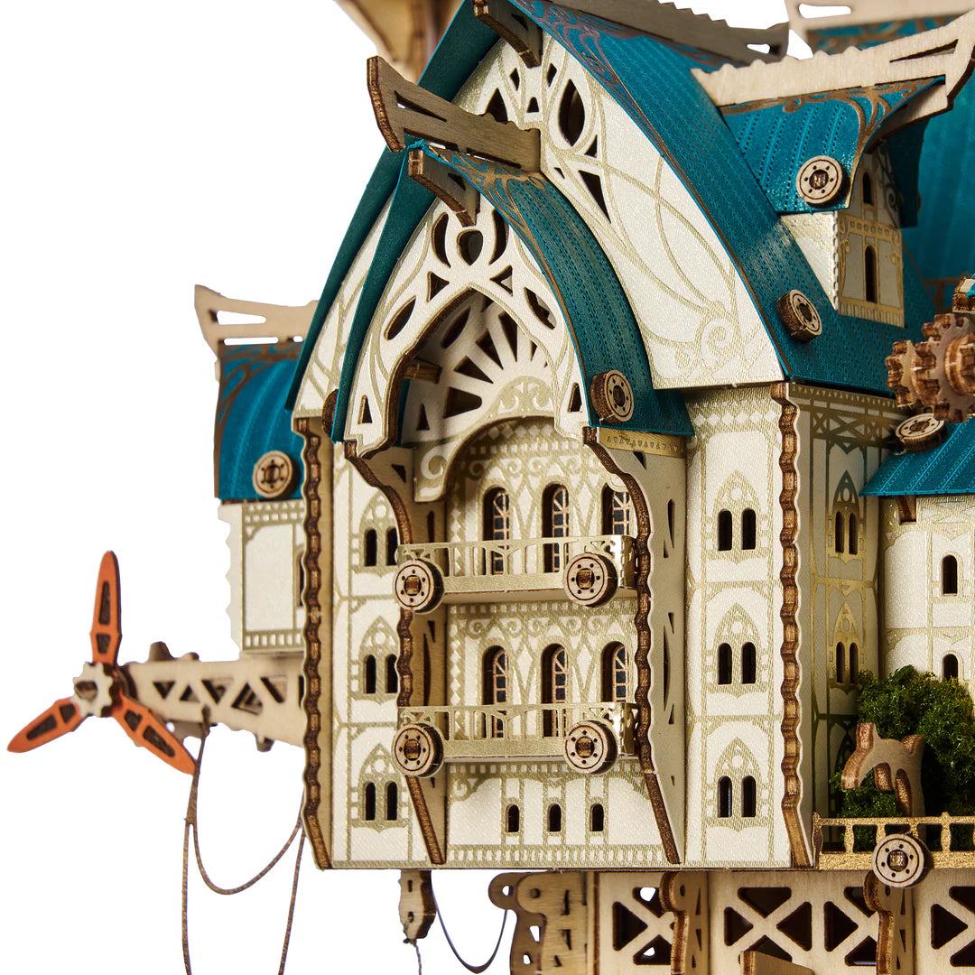 3D Wooden Puzzles Series Magical Floating Castle Design