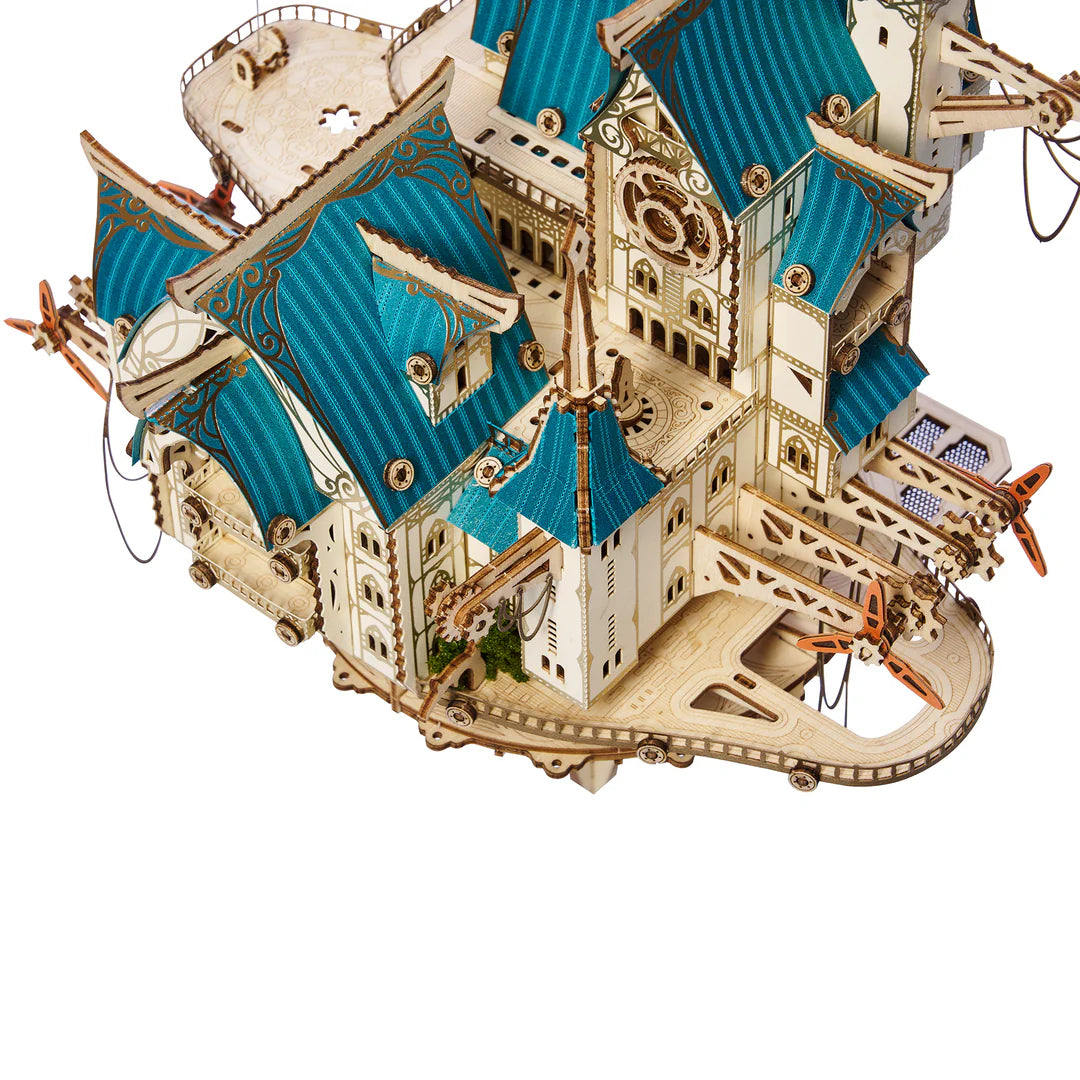 3D Wooden Puzzles Series Magical Floating Castle Design