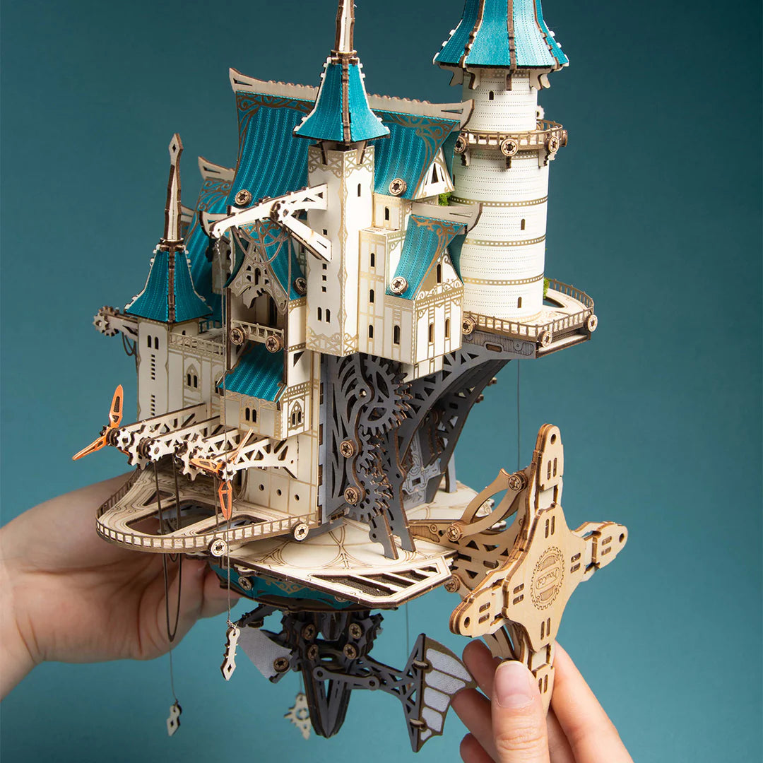 3D Wooden Puzzles Series Magical Floating Castle Design