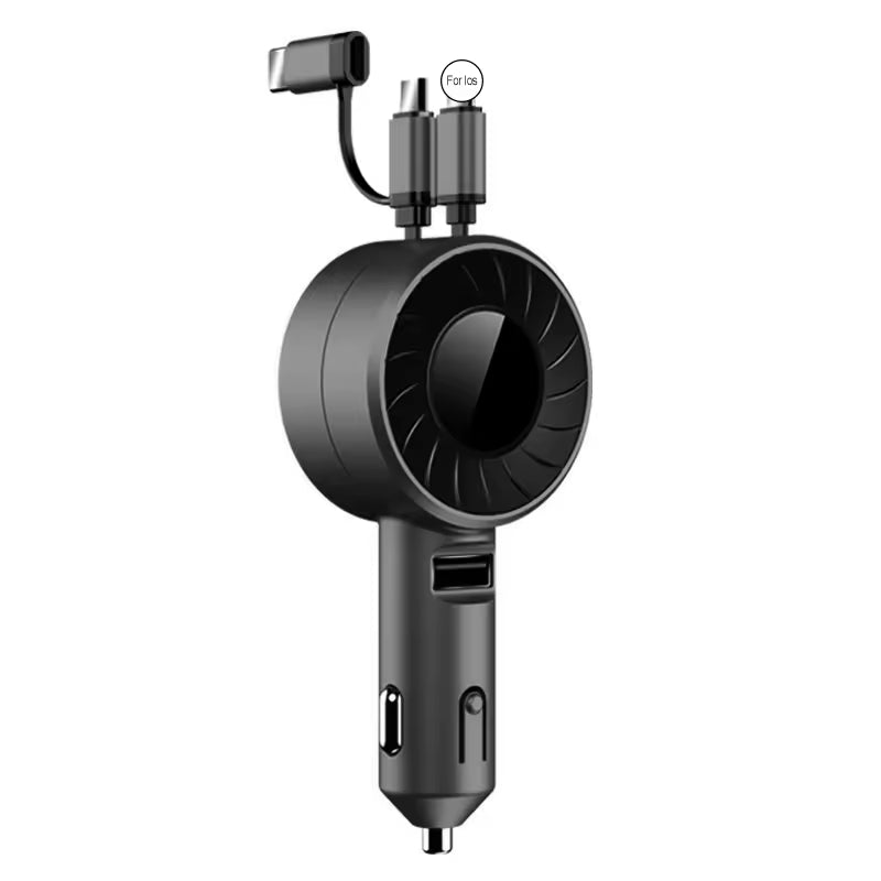 Versatile 3 in 1 Retractable Car Charger